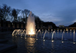 Helen Eddy photo card - Fountain at Night WWII Memorial - Washington DC - Item 96d-30