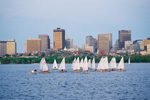 Downtown Boston with Sailboats