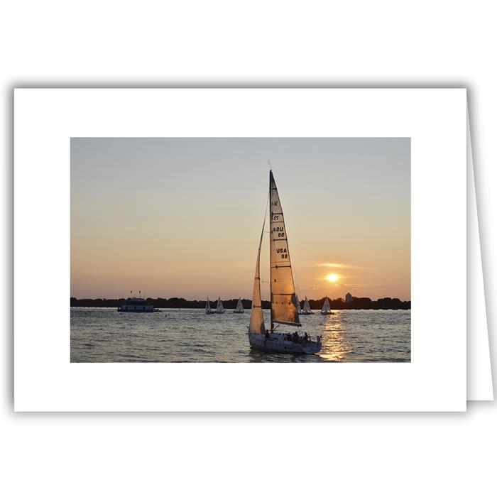 Sailboats at Sunset