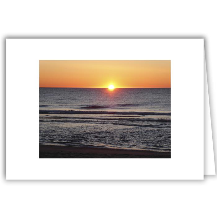 Orange sunrise at the beach - Cape Cod