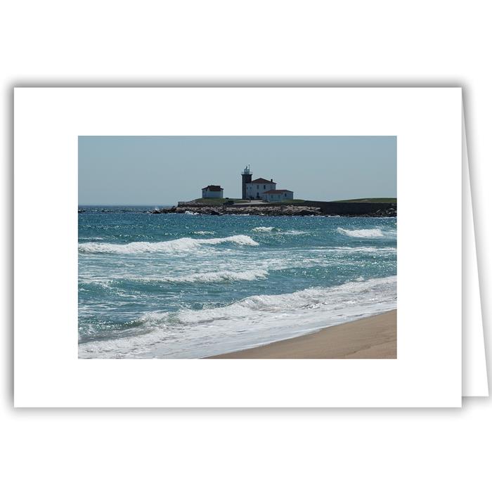 Helen Eddy photo card - Beavertail Lighthouse, Jamestown, RI - Item 141d-71