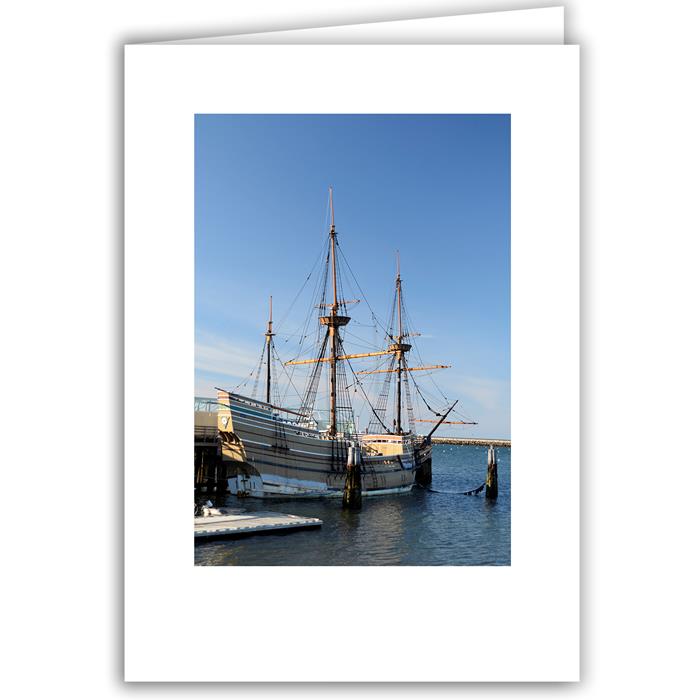 Helen Eddy photo card - Mayflower II in port, Plymouth, MA (V) - Item 182d-67