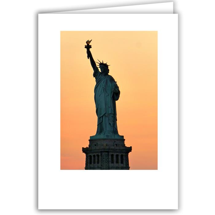 Helen Eddy photo card - Statue of Liberty at sunset, NY (V1) - Item 199d-51