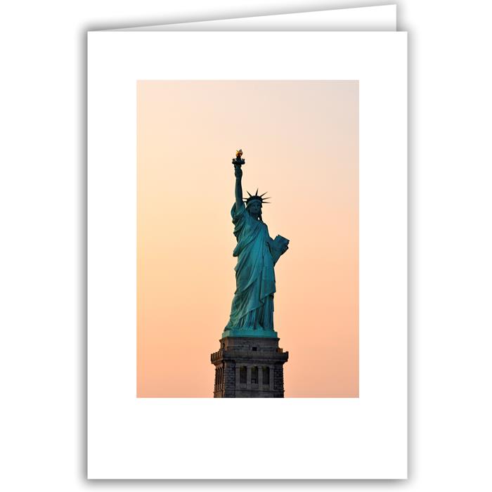 Helen Eddy photo card - Statue of Liberty at sunset, NY (V2) - Item 199d-57