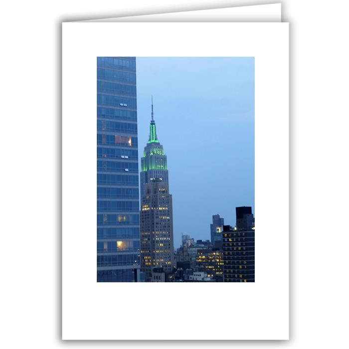 Helen Eddy photo card - Empire State building in green, NY - Item 200d-50