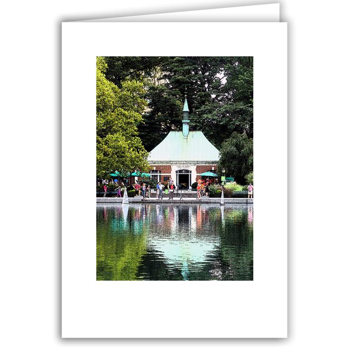 Helen Eddy photo card - Kerbs Boathouse, Central Park, NY - Item 201d-66