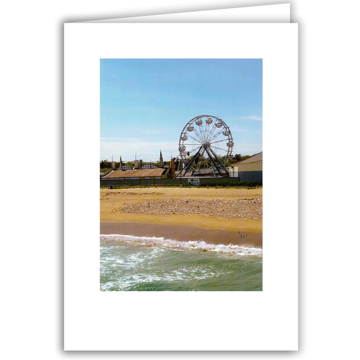 Helen Eddy photo card - Ferris Wheel and Sand, Old Orchard Beach, ME - Item 209d-99