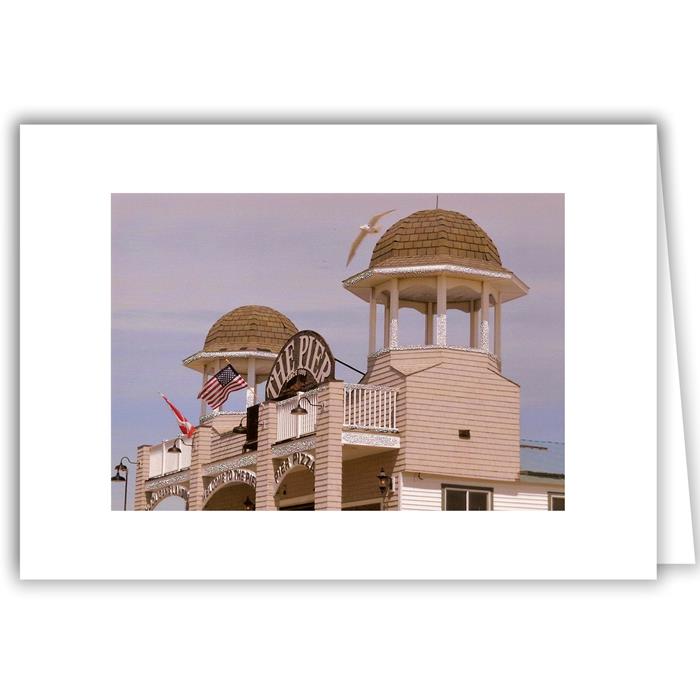 Helen Eddy photo card - Pier Flag Gull, Old Orchard Beach, ME - Item 213d-14