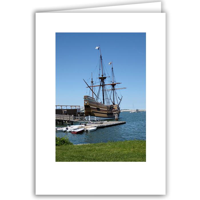 Helen Eddy photo card - Mayflower II in port, Plymouth, MA (V) - Item 279d-84