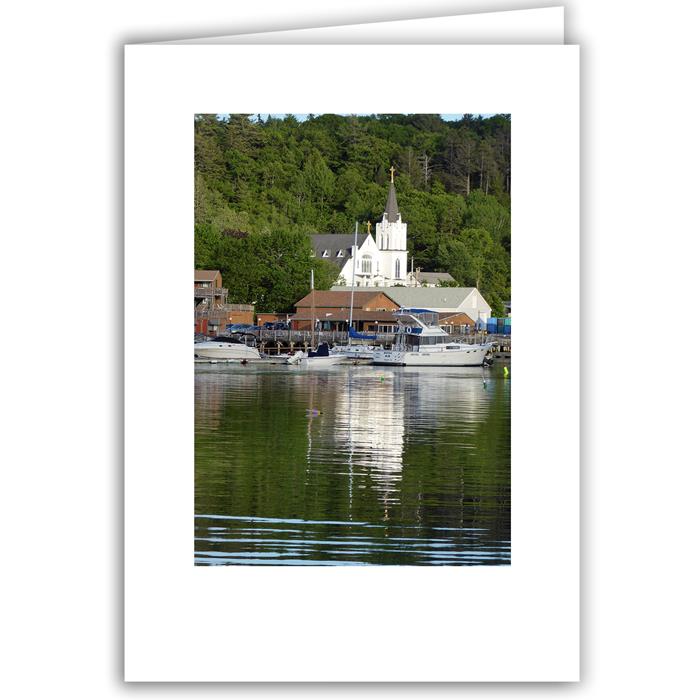 Helen Eddy photo card - Church Across Boothbay Harbor, ME - Item 295d-68