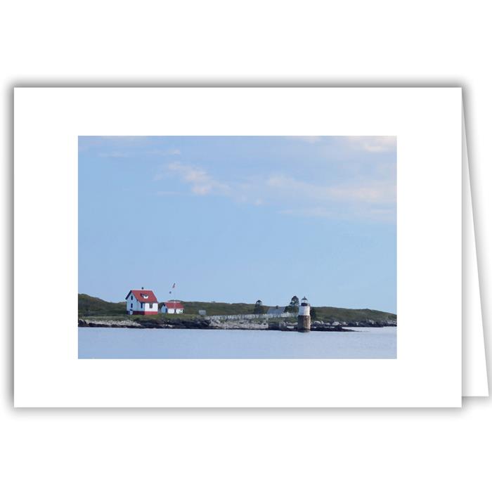 Helen Eddy photo card - Photo Painting - Lighthouse on Ram Island, ME - Item 297d-50