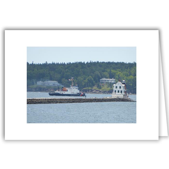 Helen Eddy photo card - Breakwater Light, Rockland Harbor, ME - Item 297d-91