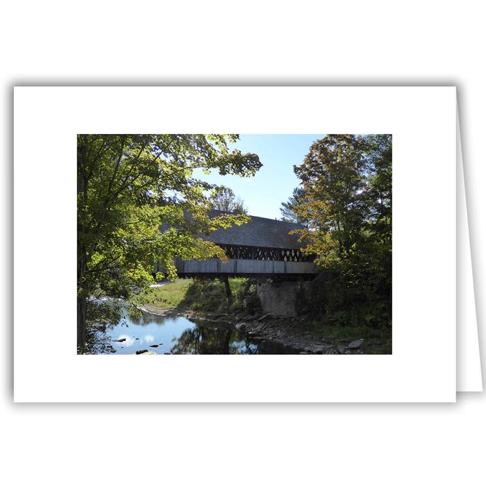 Helen Eddy photo card - Middle Bridge, Woodstock, VT - Item 299d-01