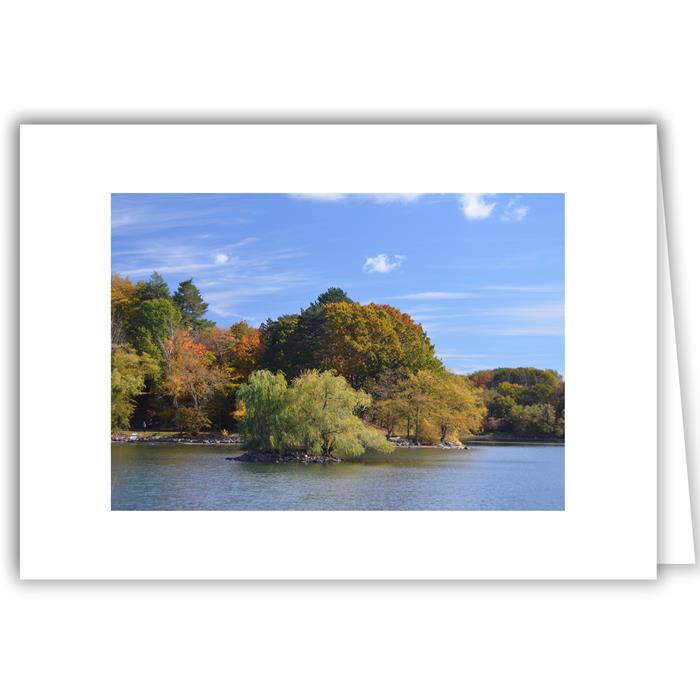 Helen Eddy photo card - Autumn on Jamaica Pond, MA - Item 344d-92