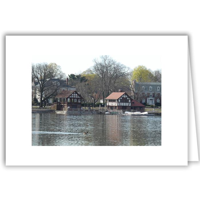 Helen Eddy photo card - Jamaica Pond Boathouse, Jamaica Plain, MA - Item 352d-18