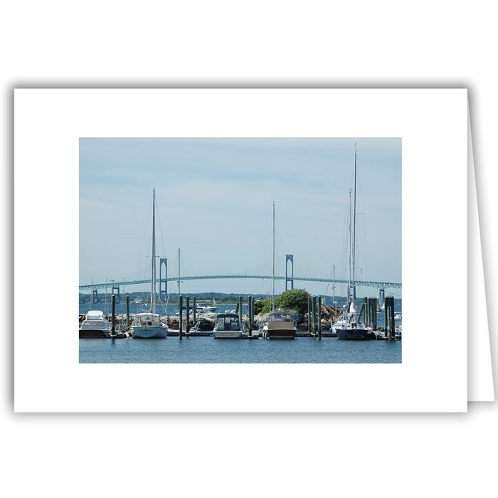 Helen Eddy photo card - Boats in a Line, Newport RI - Item 36d-07