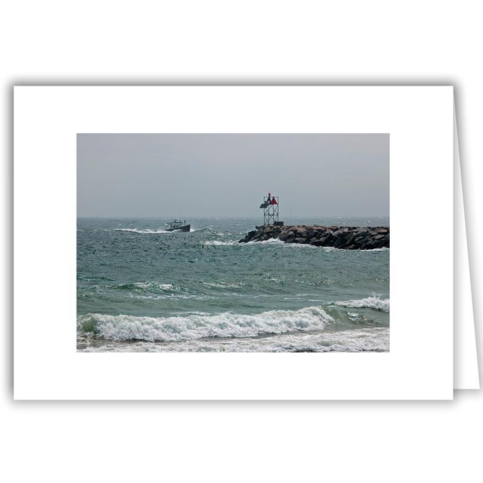 Helen Eddy photo card - Rough Waters - Kennebunkport, ME - Item 47d-K08