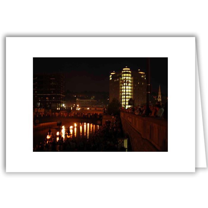 Helen Eddy photo card - Waterfire, Rhode Island - Item 48d-28