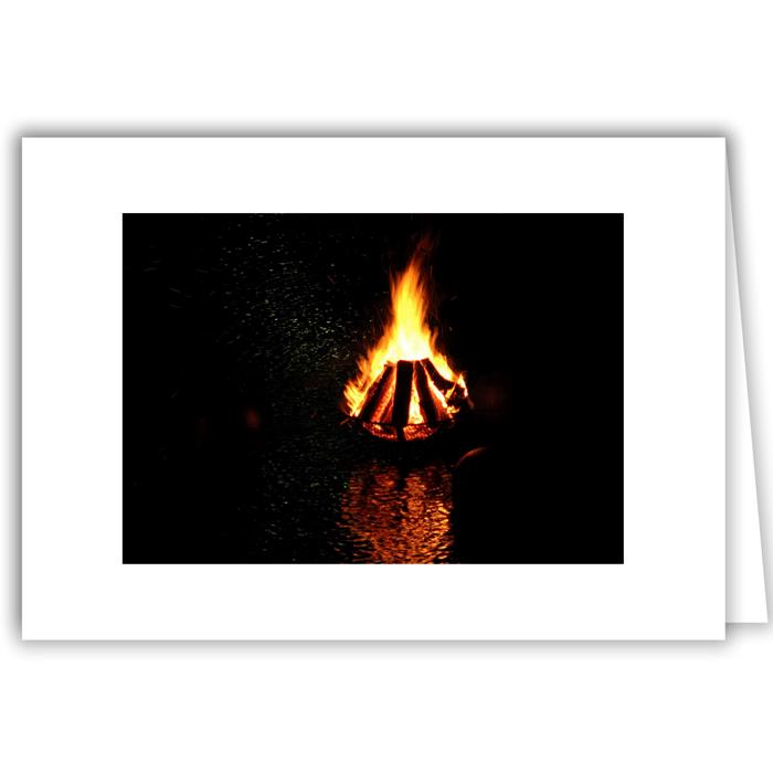 Helen Eddy photo card - Waterfire, Rhode Island - Item 48d-31