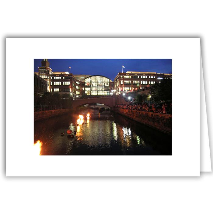 Helen Eddy photo card - Waterfire, Rhode Island - Item 48d-89