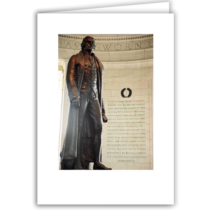 Helen Eddy photo card - Bronze Jefferson Statue - Washington DC - Item 50d-203-24