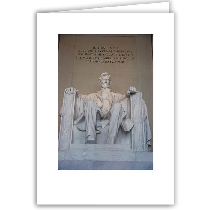 Helen Eddy photo card - Marble Lincoln Statue - Washington DC - Item 50d-389-19